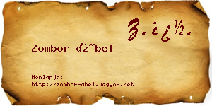 Zombor Ábel névjegykártya