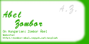 abel zombor business card